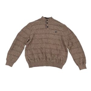 Chaps Brown Crewneck Relaxed Fit Long Sleeve Sweater Size XXL Men’s